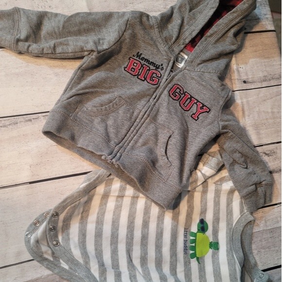 Carters Boy Jacket 6months Bodysuit 6-9/ 6-12month 4piece Bundle Set - Picture 9 of 11